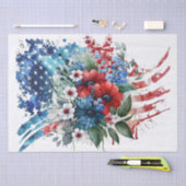 Patriottic Floral Tissuepapier (Craft)
