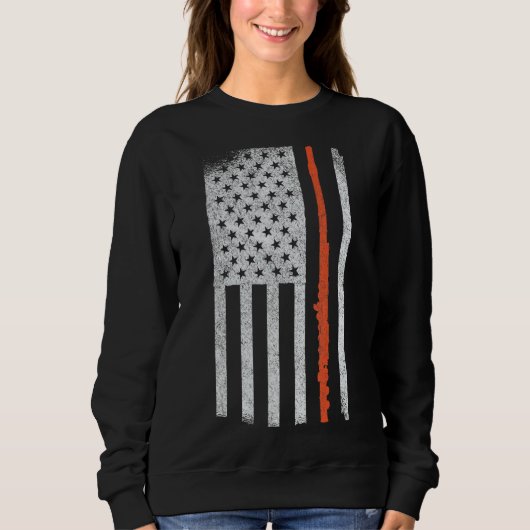 Patriottic Flute Funny Flute Player Flutist Retro  Trui (Voorkant)