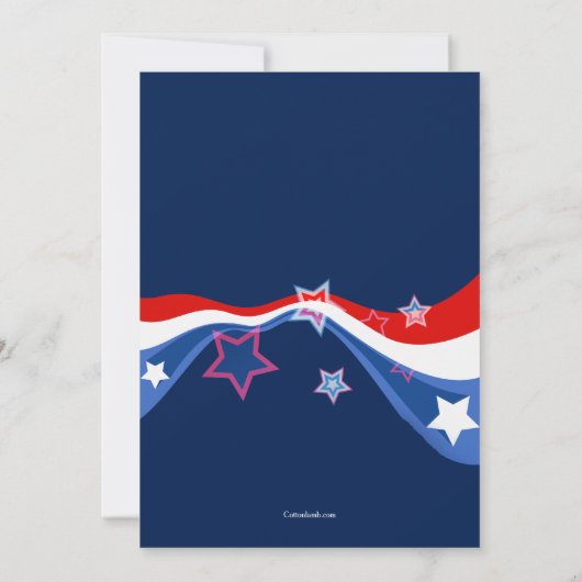 Patriottic Fundraiser Photo Invitation Kaart (Achterkant)