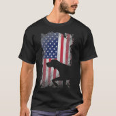 Patriottic German Shorthaired Pointer American T-shirt (Voorkant)