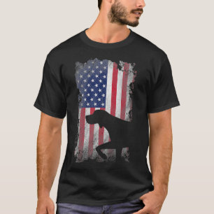 Patriottic German Shorthaired Pointer American T-shirt