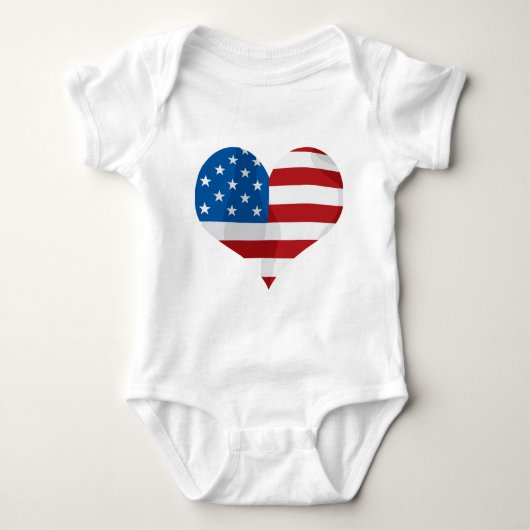 Patriottic Gift Hearts Romper (Voorkant)