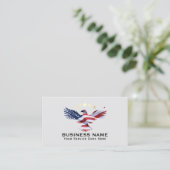Patriottic Gold Stars USA Bald Eagle Visitekaartje (Staand voorkant)