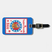 Patriottic Golden Retriever Bagagelabel (Voorkant horizontaal)