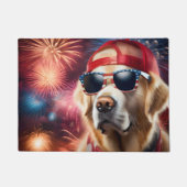 Patriottic Golden Retriever Deurmat (Voorkant)