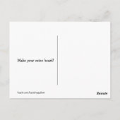 Patriottic Golden Retriever Dog Vote Briefkaart (Achterkant)