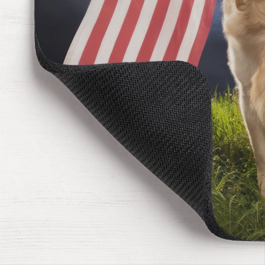 Patriottic Golden Retriever Muismat (Hoek)