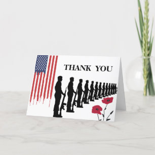 Patriottic Happy Veteran Day  Bedankkaart