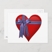 Patriottic Heart-afbeelding Briefkaart (Voorkant / Achterkant)