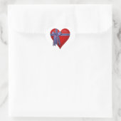 Patriottic Heart-afbeelding Hart Sticker (Tas)