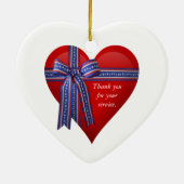 Patriottic Heart-afbeelding Keramisch Ornament (Achterkant)