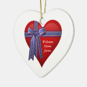 Patriottic Heart-afbeelding Keramisch Ornament (Links)