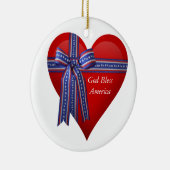 Patriottic Heart-afbeelding Keramisch Ornament (Rechts)