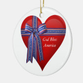 Patriottic Heart-afbeelding Keramisch Ornament (Links)
