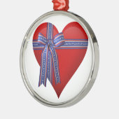 Patriottic Heart-afbeelding Metalen Ornament (Links)