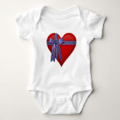 Patriottic Heart-afbeelding Romper (Voorkant)