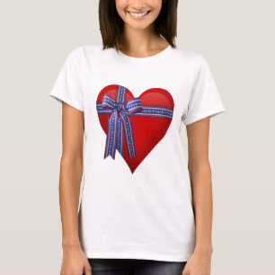 Patriottic Heart-afbeelding T-shirt