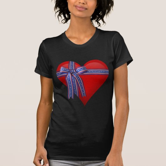 Patriottic Heart-afbeelding T-shirt (Voorkant)
