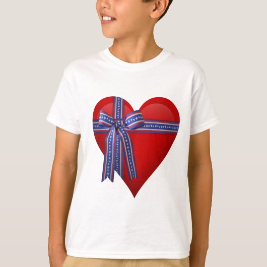Patriottic Heart-afbeelding T-shirt (Voorkant)