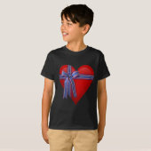 Patriottic Heart-afbeelding T-shirt (Voorkant volledig)