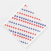 Patriottic Hearts Dinner Napkins Servet (Hoek)