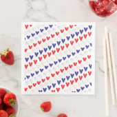 Patriottic Hearts Dinner Napkins Servet (Insitu)