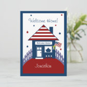 Patriottic House Militaire Welkomstuitnodiging Kaart (Staand voorkant)