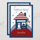 Patriottic House Militaire Welkomstuitnodiging Kaart (Voorkant / Achterkant)