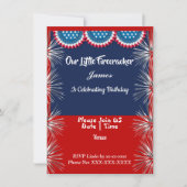 Patriottic Independence Firecracker Birthday Boy Kaart (Voorkant)