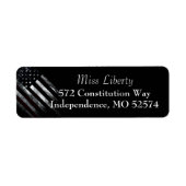 Patriottic Industrial American Flag Return Labels (Voorkant)