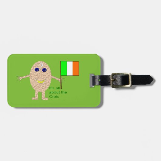 Patriottic Irish Egg Custom Bagagelabel (Voorkant horizontaal)