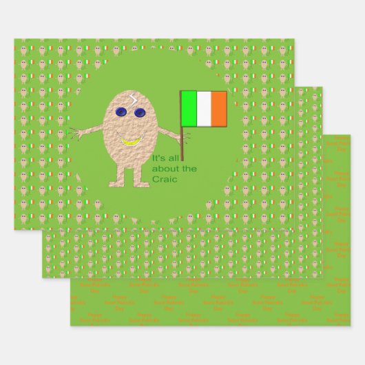 Patriottic Irish Egg Custom Inpakpapier Vel (Set)