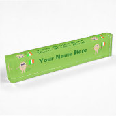 Patriottic Irish Egg Custom Name plate Naambordje
