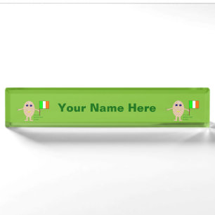 Patriottic Irish Egg Custom Name plate Naambordje
