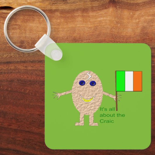 Patriottic Irish Egg Custom Sleutelhanger (Voorkant)