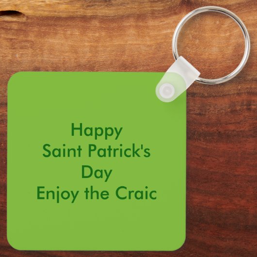 Patriottic Irish Egg Custom Sleutelhanger (Achterkant)