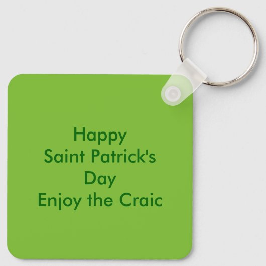 Patriottic Irish Egg Custom Sleutelhanger (Achterkant)