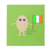 Patriottic Irish Egg Notepad Notitieblok (Voorkant)