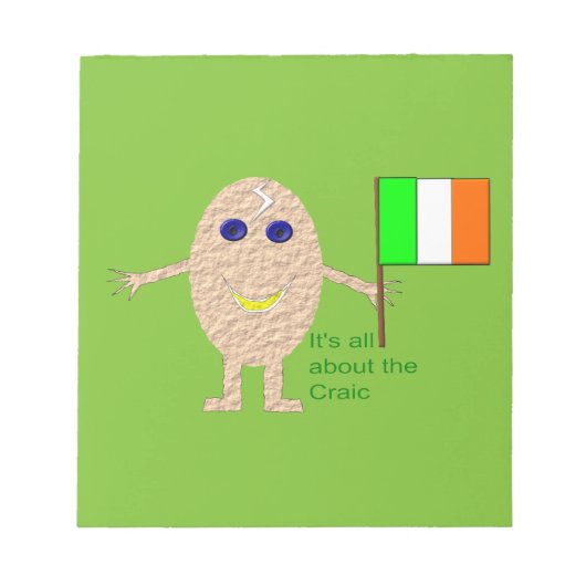 Patriottic Irish Egg Notepad Notitieblok (Voorkant)