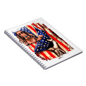 Patriottic Irish Setter American Flag Dog Notitieboek (Rechterzijde)
