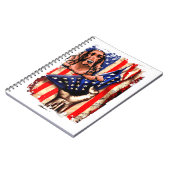 Patriottic Irish Setter American Flag Dog Notitieboek (Linkerzijde)