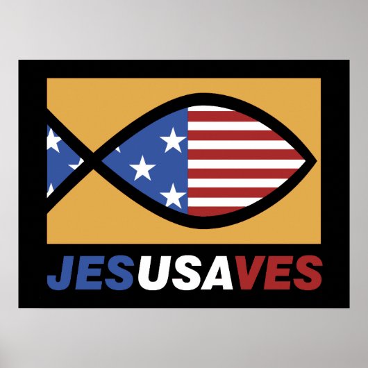 Patriottic Jesus bewaart poster (Voorkant)