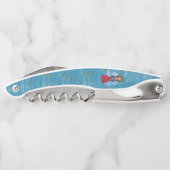 Patriottic Juli 4e Angel American Flag Gold Stars Kurkentrekker (Achterkant)