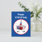 Patriottic Juli 4e Fantasy Unicorn Feestdagenkaart (Staand voorkant)