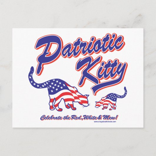 Patriottic Kitty Cats Briefkaart (Voorkant)