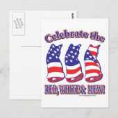 Patriottic Kitty Cats Briefkaart (Voorkant / Achterkant)