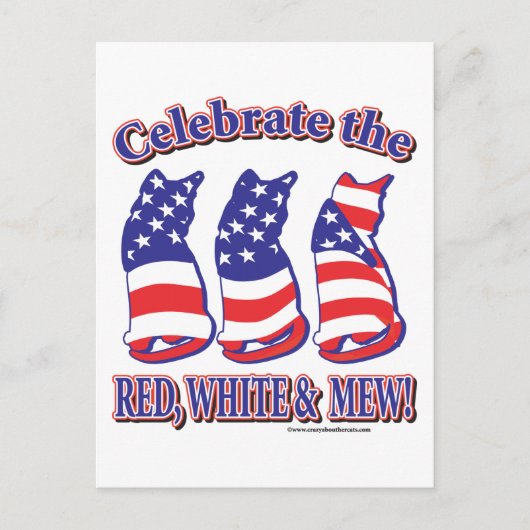 Patriottic Kitty Cats Briefkaart (Voorkant)