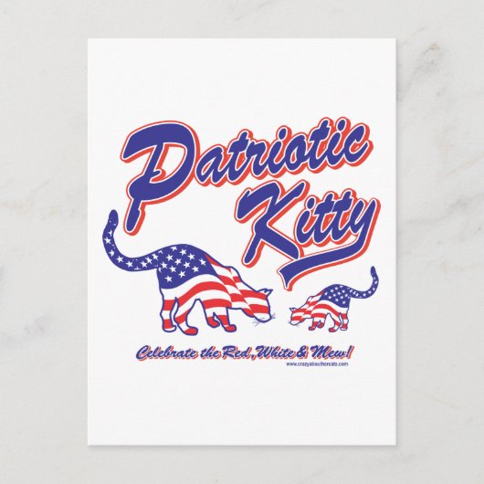 Patriottic Kitty Cats Briefkaart (Voorkant)