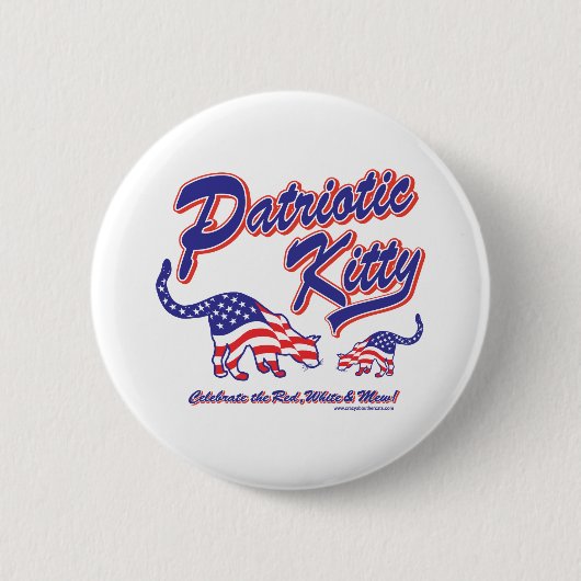 Patriottic Kitty Cats Ronde Button 5,7 Cm (Voorkant)