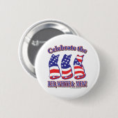 Patriottic Kitty Cats Ronde Button 5,7 Cm (Voorkant /achterkant)